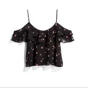 Bernie cold shoulder cropped blouse